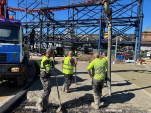 Terrabuild team installing concrete at Pleasure Beach