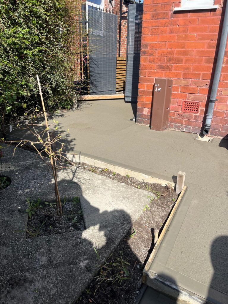 Repaired concrete path Droylsden