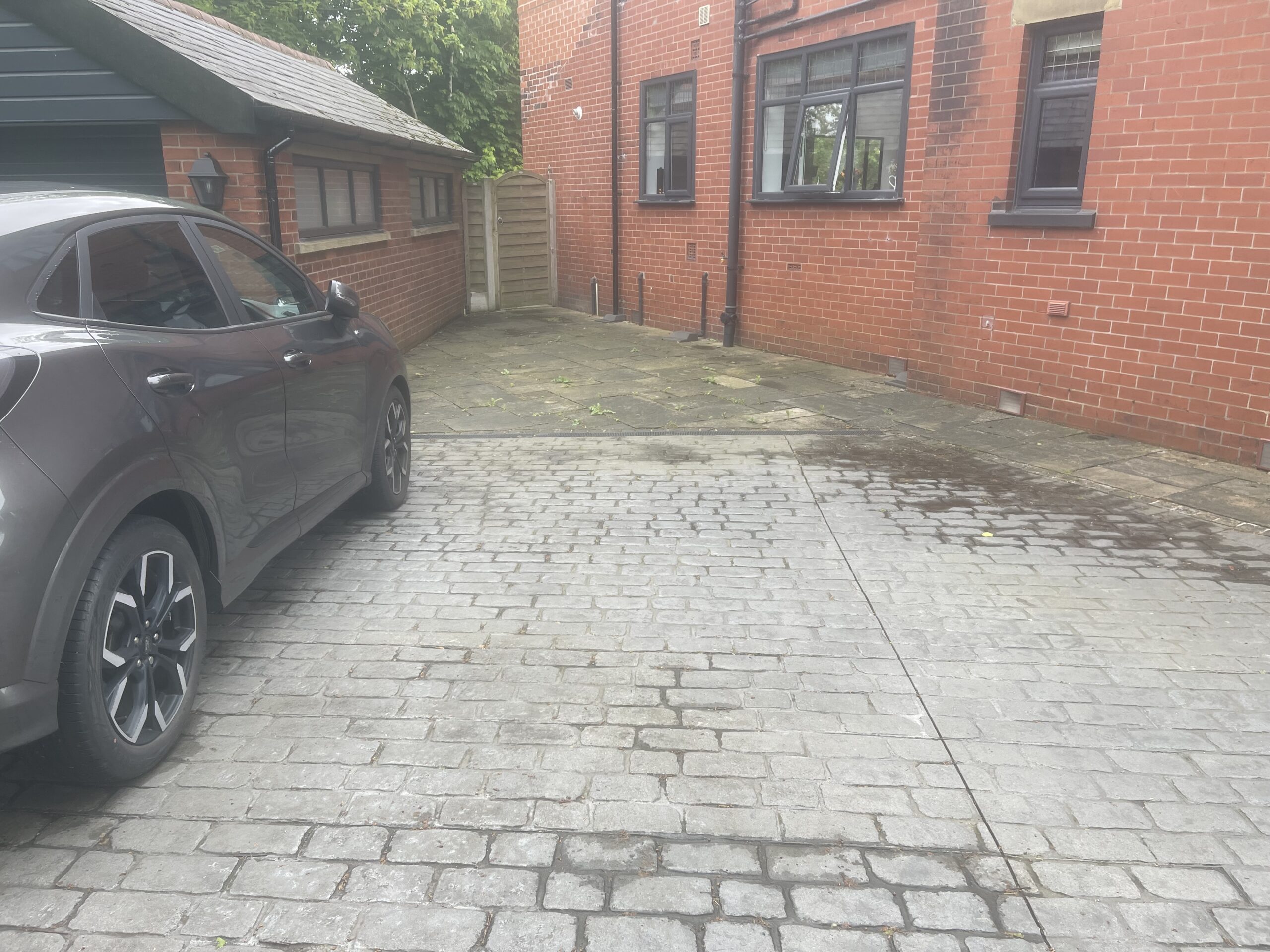 Concrete drive and path in bury before upgrade